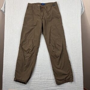 VTG Blue Dot Plaid Flannel Lined Pants‎ Women's Size Small Brown Made in USA